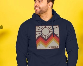 Men’s Mountain Hoodie The Vigar Feeling Official Sweatshirt Organically Grown Cotton Made in a Renewable Energy Factory Sustainable Clothing