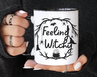 Feeling Witchy Mug, Witch Cup, Witchy Woman Mug, Gift for Pagan, Halloween Mug, Witch Gift