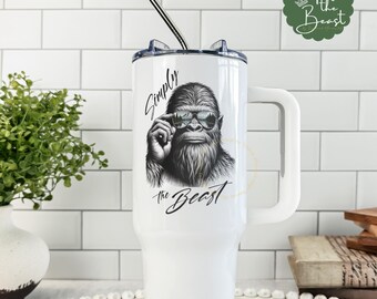 Sasquatch 40oz Tumbler, Cryptid Gift for Him, Bigfoot Travel Cup