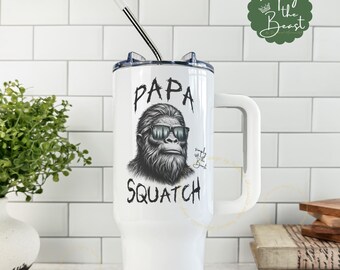 Sasquatch 40oz Tumbler, Cryptid Gift for Him, Funny Bigfoot Travel Cup