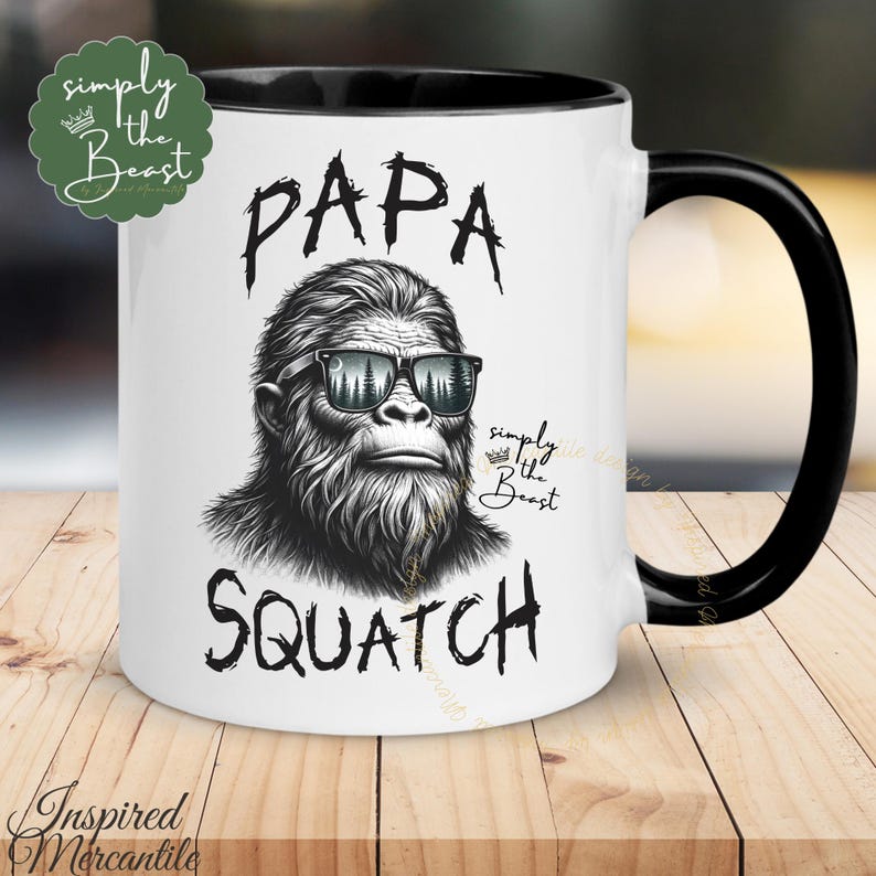 Sasquatch Mug, Cryptid Coffee Cup, BigFoot Gifts for Him 11 fluid ounces