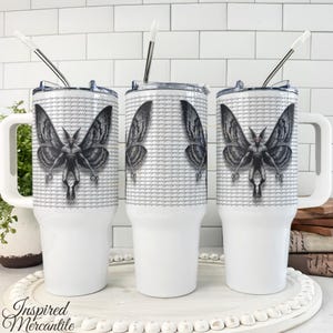 Mothman Tumbler, West Virginia Mothman Travel Cup, Cryptid Lovers Gift, Folklore Legend Mothman Paranormal Gifts, Cryptozoology