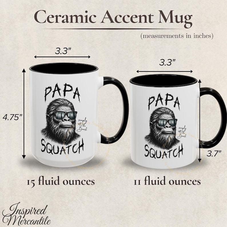 Sasquatch Mug, Cryptid Coffee Cup, BigFoot Gifts for Him image 3