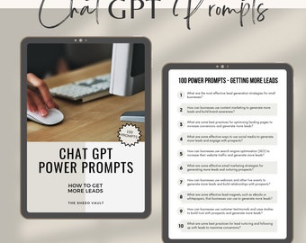 ChatGPT Power Prompts for Leads: Digital Product Prompts for Beginners