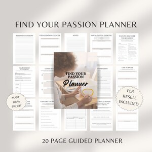 Find Your Passion Planner | Empowerment Journal | Girl Boss Planner | Personal Growth | Life Planner | Resell Planner| PLR Planner