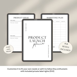 Produkteinführungs-Planer | Etsy Business Plan | Etsy Verkäufer Planer | Kleinunternehmen | Business Planer | Planer weiterverkaufen| PLR Etsy