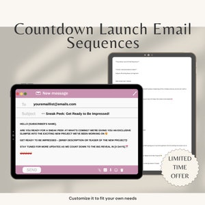 Email Marketing Done For You Emails | Countdown Launch Emails | Pre-written Emails | Email Templates | Email Marketing | Digital Marketing