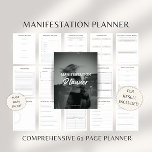 Manifestation Planner | Spiritual Journal | Girl Boss Planner | Personal Growth | Life Planner | Resell Planner| PLR Planner