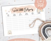 Stadt Land Babyparty | Spiel Babyparty | Babyshower | Partyspiel | selbst ausdrucken