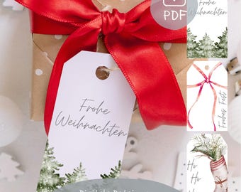 Christmas tags | Scandinavian gift tags | Christmas gift | Paper tags | Merry Christmas | Print yourself