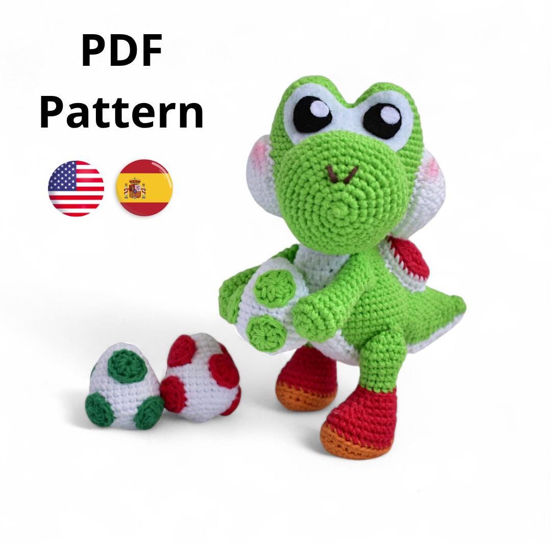 Yoshi Pattern Drawing Yoshi Amigurumi Crochet Pattern (PDF) - Etsy