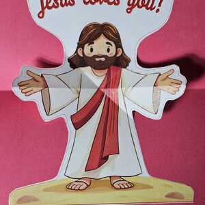 Jesus Loves You Pop-up Craft for Kids – Printable Christian Activity ...