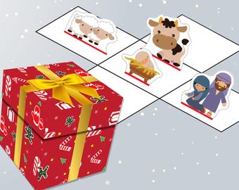 Christmas Nativity Exploding Gift Box: Kids' DIY Paper Craft (Printable)