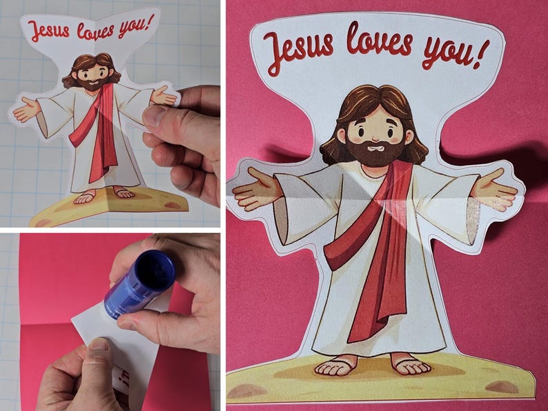 Jesus Loves You Pop-up Craft for Kids – Printable Christian Activity ...