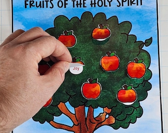 Fruit of the Spirit knutselwerkjes voor kinderen | Afdrukbare Bijbelactiviteiten en kleurplaten