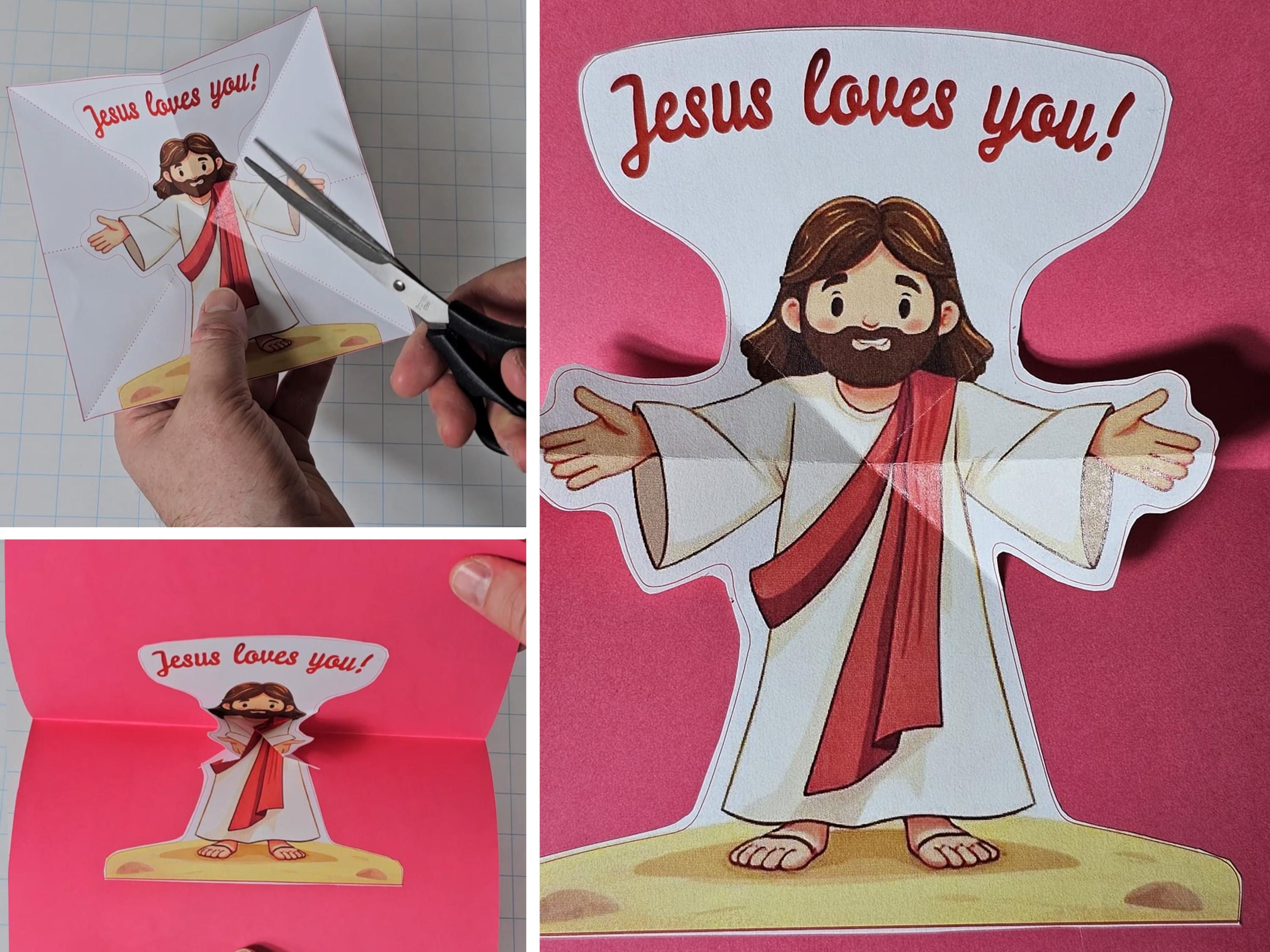 Jesus Loves You Pop-up Craft for Kids – Printable Christian Activity ...
