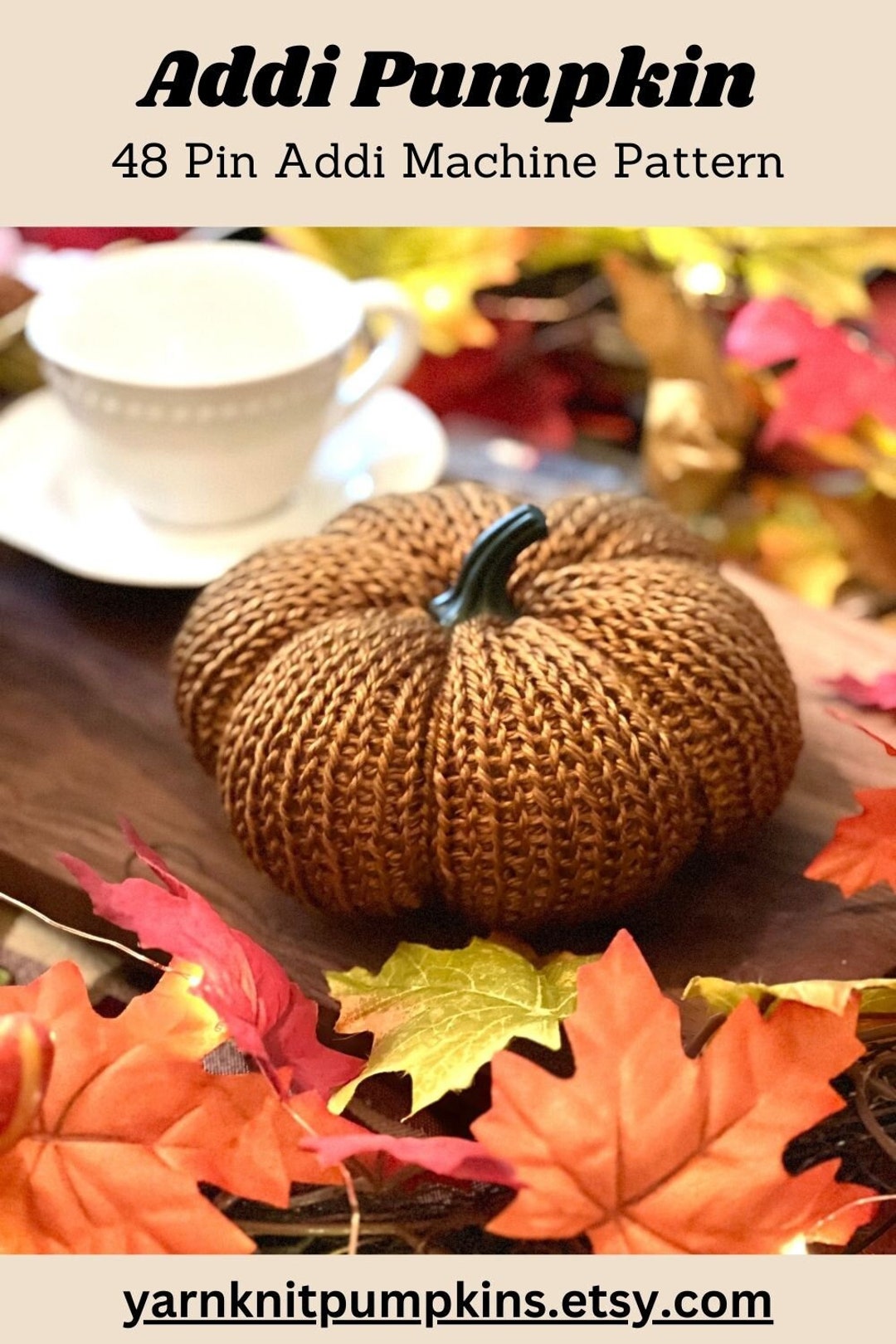 Addi Knitting Machine Pumpkin Pattern, DIY Pumpkin Pattern, Easy