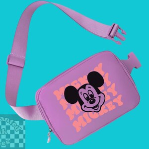 Disney Belt Bag | Retro Mickey Mouse Belt Bag | Fanny Pack | Over Shoulder Bag | Bachelorette Bag | Everywhere Athletic Cross Body Bag