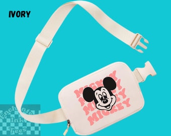 Disney Belt Bag | Retro Mickey Mouse Belt Bag | Fanny Pack | Over Shoulder Bag | Bachelorette Bag | Everywhere Athletic Cross Body Bag