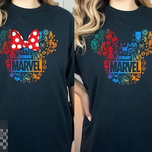 Mickey Head Avengers Shirt, Avengers Superhero, Couple Shirts, Matching Family Shirts, Superhero Squad Symbol Group Matching Sweatshirt