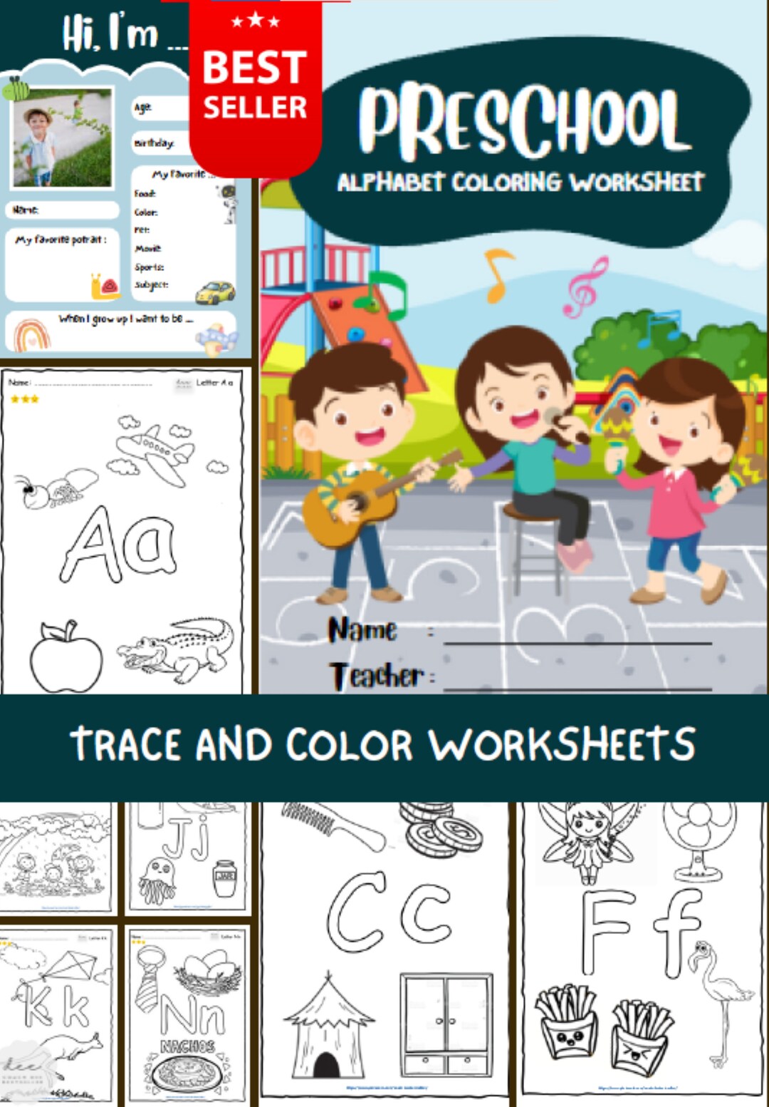 Alphabet Worksheets A Z PRINTABLE WORKSHEETS FREE Kids Bio &amp; Reward ...