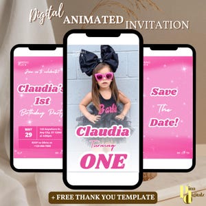 Birthday Invitation Pink Fashion Doll Birthday Party Invitation Girls Cute Doll Theme Invite for Party Instant Download Pink Evite Editable
