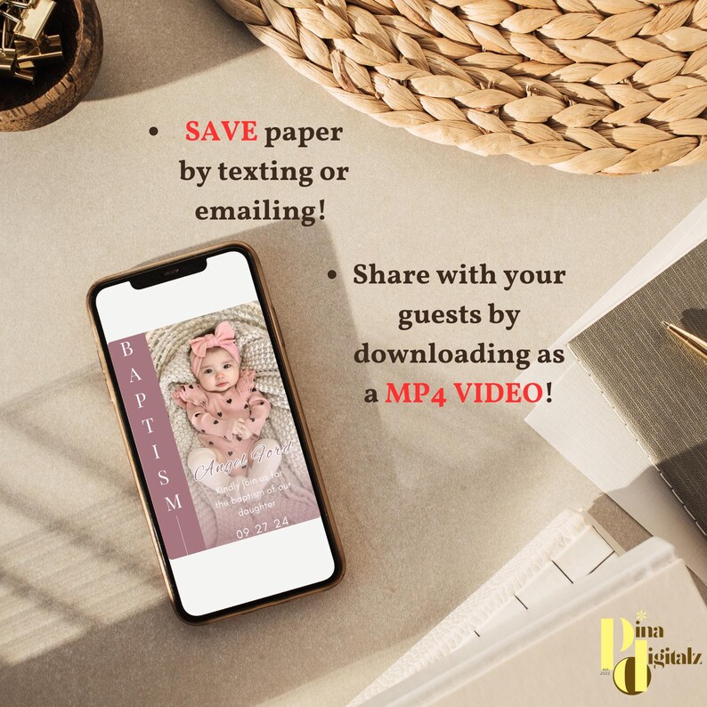 Baptism Invitation Girl, Girl Baptism Invitation, Girl Christening