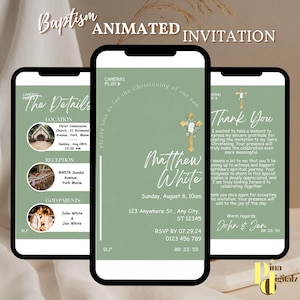 Baptism Invitation Boy Christening Invitations Boy Green Baptism Invitation Boys Green Invite Baptism Invitation Digital Download BAP0037