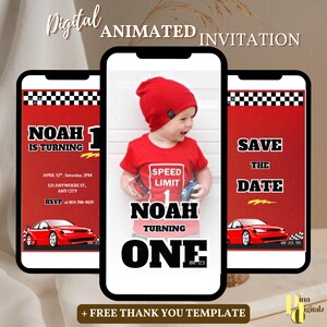 Editable Car Birthday Invitation, Car Party Invitation, Car Birthday Invite, Instant Download, Canva Template, Race Car Invitation