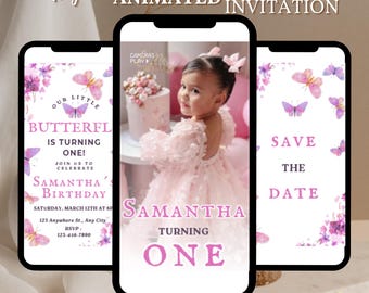 Butterfly Invitation Butterfly Birthday Invitation Purple Butterfly Theme Invitation Pink Butterfly Party EDITABLE Instant Download