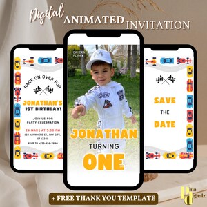 Editable Car Birthday Invitation, Car Party Invitation, Car Birthday Invite, Instant Download, Canva Template, Race Car Invitation