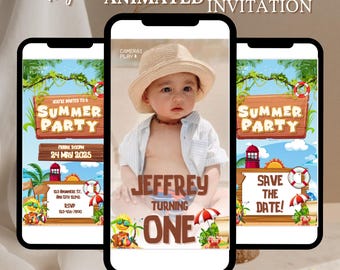 Editable Pool Party Invitation, Summer Birthday Party Invite, Swimming Party, Pool Party Invitation, Digital Invitation