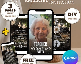 Editable Retirement Invitation Teacher New Chapter Is About To Begin Retirement Celebration Invite Template Retirement Party Women 0004