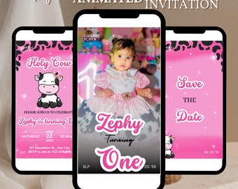 Editable Pink Cowgirl Birthday Party Invitation, Yee Haw Cowgirl Party, Rodeo Birthday, Editable Space Cowgirl Birthday Invitation Template