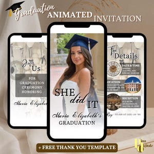 Graduation Video Invitation, Animated Grad Announcement, Graduation Invite, Graduation Invite, Graduation Party Invitation Party GRAD0001