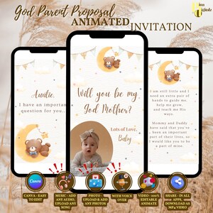 Will You Be My Godmother Digital Animated Video Invitation Digital Godfather Proposal Will You Be My Godmother Ecard Godmom Proposal BAP0034