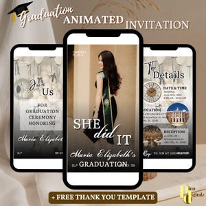 Modern Graduation Announcement Card, Minimalist Senior Announcement, Graduation Party Invite Template, Graduation card GRAD0005