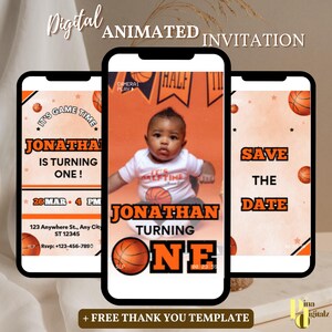 Plantilla de invitación de baloncesto editable, invitación de cumpleaños de baloncesto, invitación de baloncesto para niños y niñas, fiesta temática de baloncesto editable