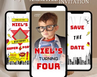 Editable Superheroes Birthday Invitation Template, Spider-Man Iron Man Birthday Invite, Avengers Party Editable Template