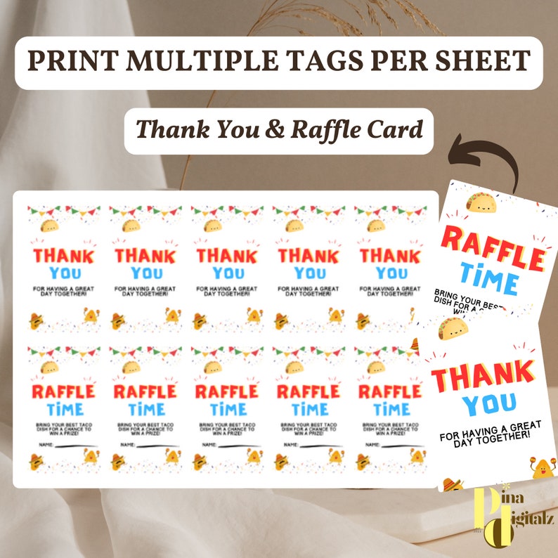 INSTANT DOWNLOAD Taco Potluck Labels &amp; Tags Taco Bar Potluck Invite Taco Potluck Template ...