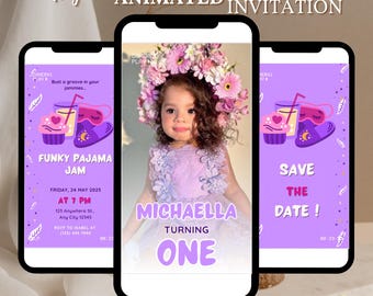 EDITABLE SLEEPOVER Invitation, Slumber Party, Pajama Party, Birthday Girl Invitation, Editable Invite Template, ANY age, diy