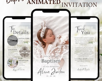 Girls Baptism Invitation, Wildflower Baptism Invitation , Christening Invite, minmalist Baby Christening, Floral Baptism BAP0062