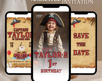 Editable Pirate Invitation Pirate Birthday Invitation Pirate Invite Pirates Themed Template Pirate Theme Bday Invitation Pirates Party