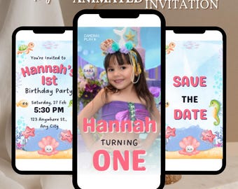 Dive Into Five Mermaid Invitation Pink Girl 5th Birthday Invite Editable Template Pastel Under the Sea Theme Instant Download