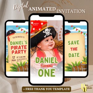 Invitación pirata editable Invitación de cumpleaños pirata Invitación pirata Plantilla temática pirata Tarjeta de cumpleaños temática pirata Fiesta pirata