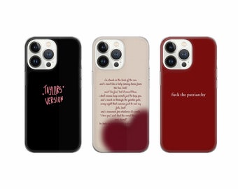 Swift Phone Case Esthetische Taylors-versie Songtekst geschikt voor iPhone 15 Pro Max 14 Plus 13 12 11 XR & Samsung S24 S23 S54 A53 Pixel 8 Pro 7