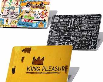 Étui solide pour Mac Book Basquiat Art Abstract Cover adapté pour MacBook M2 M1 Pro, Air 13 14 16 pouces