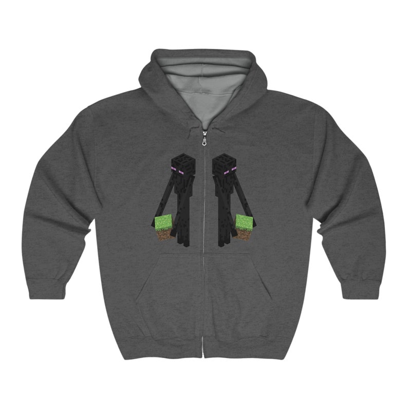 Minecraft Hoodie Adult Size Enderman Unisex Heavy Blend™ Full Zip