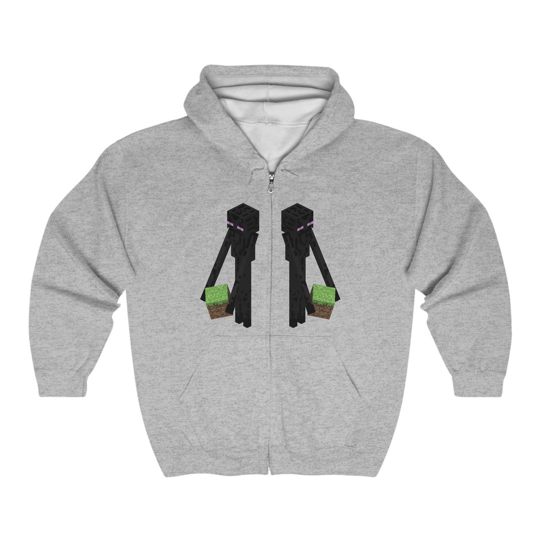 Minecraft Hoodie Adult Size Enderman Unisex Heavy Blend™ Full Zip