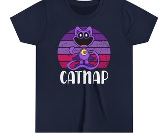 Maglietta Catnap Poppy Playtime per ragazzi e ragazze Maglietta a maniche corte per ragazzi per anni, idee regalo, bambini in età scolare, maglietta a tema gioco